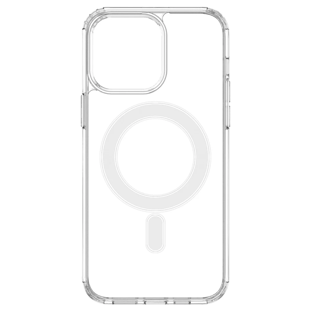 Clear Magnetic Case with MagSafe for iPhone 14 Pro Max with silver ring - transparenteng