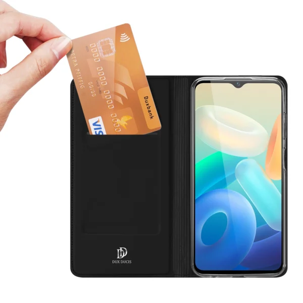 Dux Ducis Skin Pro case Vivo Y16 / Y02s wallet holster cover with flap blackeng