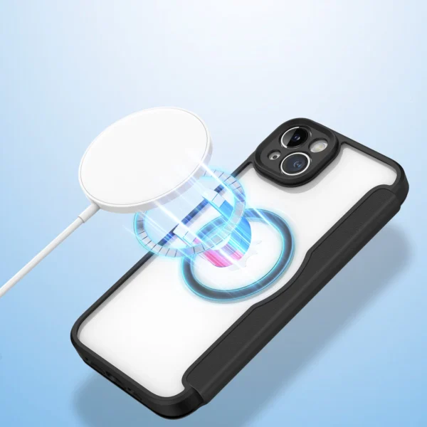 Dux Ducis Skin X Pro Case iPhone 14 Plus Magnetic MagSafe Flip Case Blackeng