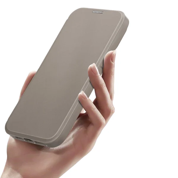 Dux Ducis Skin X Pro case iPhone 14 Plus MagSafe magnetic flip case beigeeng