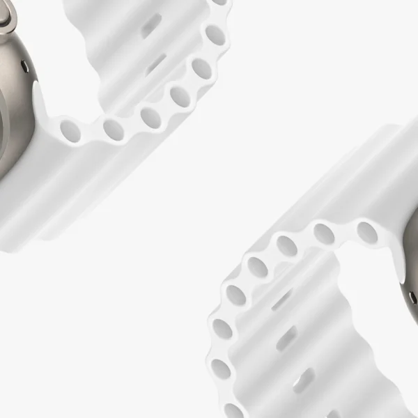 Dux Ducis Strap Watch Strap 9 / 8 / 7 / 6 / 5 / 4 / 3 / 2 / SE (41 / 40 / 38mm) Silicone Band Bracelet White (OceanWave Version)eng