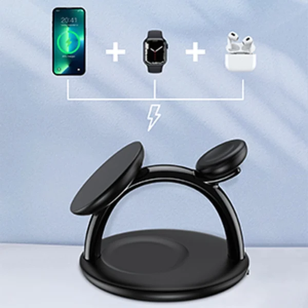 Choetech 3in1 inductive charging station iPhone 12/13/14, AirPods Pro, Apple Watch black (T587-F)eng