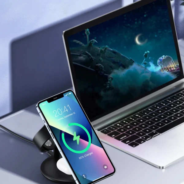 Choetech 3in1 inductive charging station iPhone 12/13/14, AirPods Pro, Apple Watch black (T587-F)eng