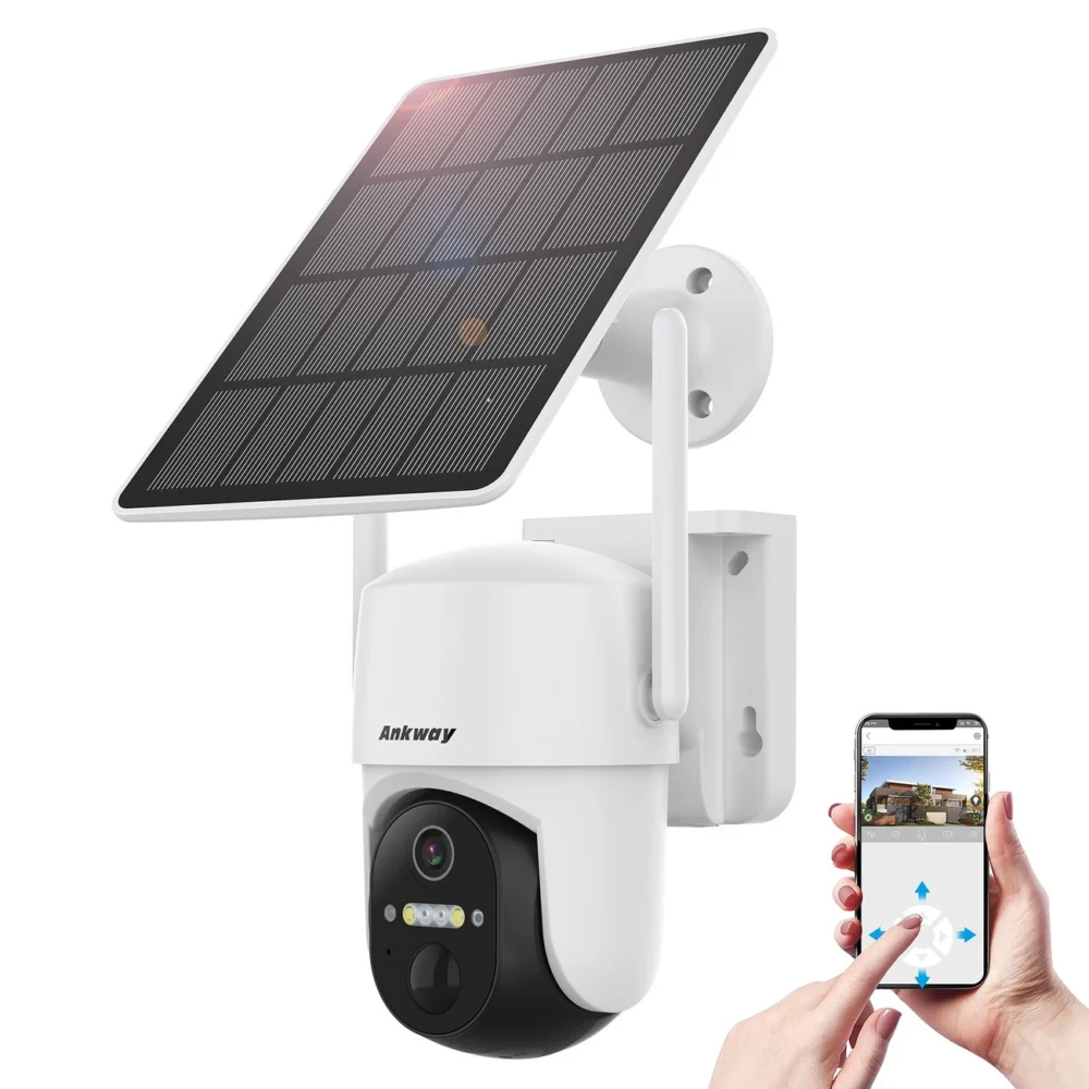 Choetech WiFi camera with Android/iOS control app + 5W solar panel (ASC005)eng