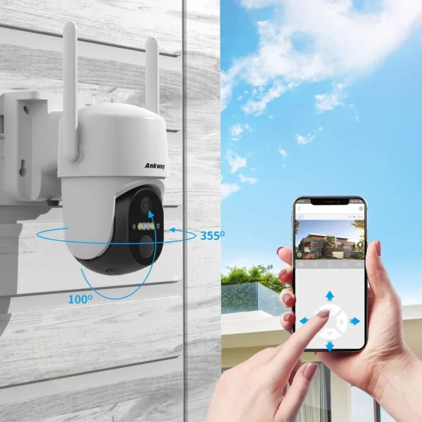 Choetech WiFi camera with Android/iOS control app + 5W solar panel (ASC005)eng