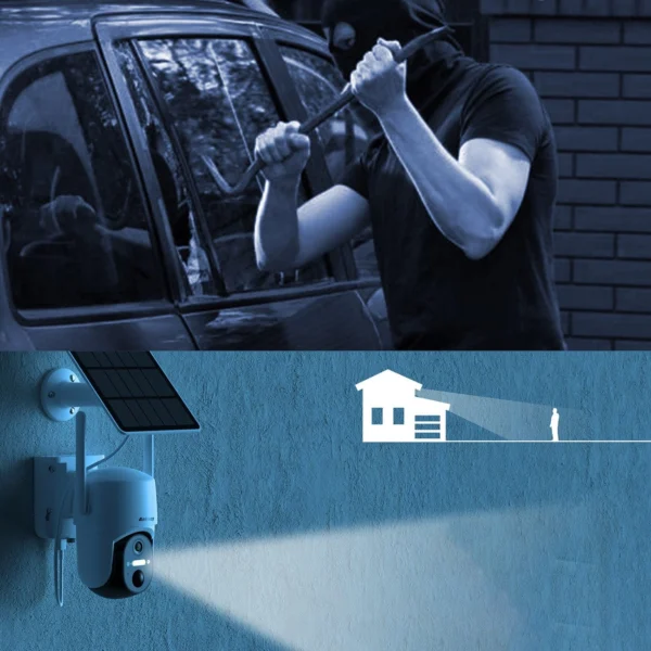 Choetech WiFi camera with Android/iOS control app + 5W solar panel (ASC005)eng