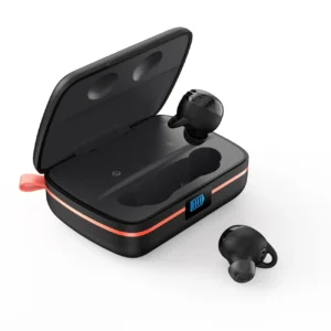 Choetech TWS wireless headphones waterproof with solar panel and built-in 2500mAh powerbank black (BH-T05)eng