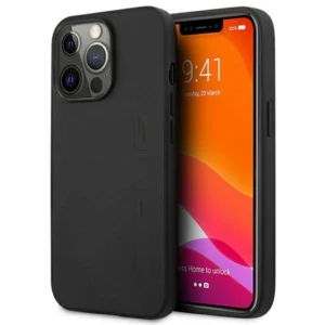 AMG AMHCP14LDOLBK iPhone 14 Pro 6.1 "black / black hardcase Leather Hot Stampedeng