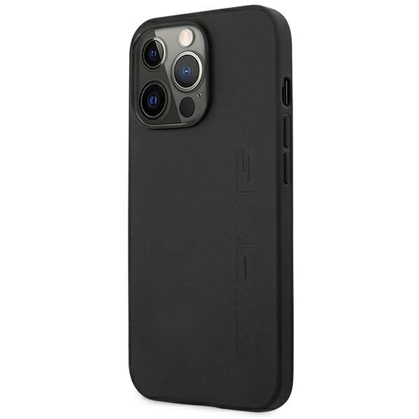 AMG AMHCP14LDOLBK iPhone 14 Pro 6.1 "black / black hardcase Leather Hot Stampedeng