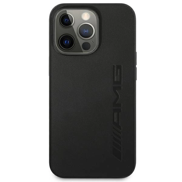 AMG AMHCP14LDOLBK iPhone 14 Pro 6.1 "black / black hardcase Leather Hot Stampedeng