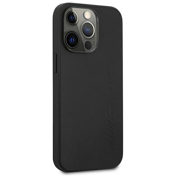 AMG AMHCP14LDOLBK iPhone 14 Pro 6.1 "black / black hardcase Leather Hot Stampedeng