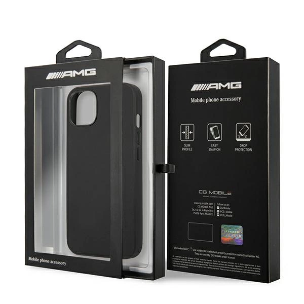 AMG AMHCP14SDOLBK iPhone 14 6.1 "black / black hardcase Leather Hot Stampedeng