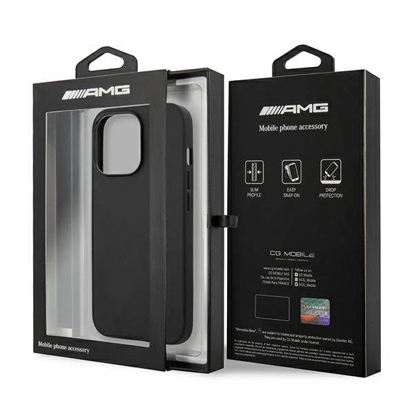 AMG AMHCP14XDOLBK iPhone 14 Pro Max 6.7 "black / black hardcase Leather Hot Stampedeng