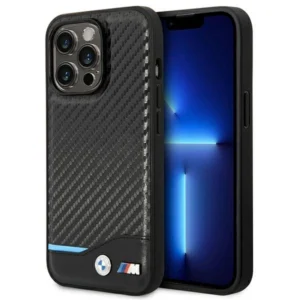 Case BMW BMHCP14L22NBCK iPhone 14 Pro 6.1 "black / black Leather Carboneng