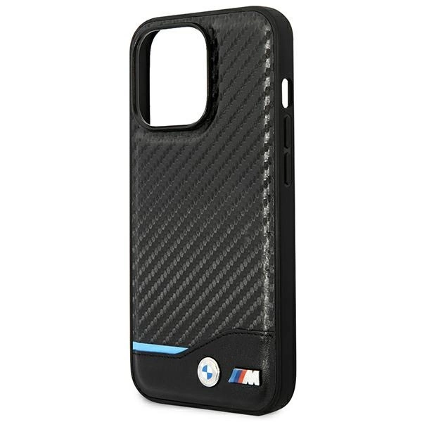 Case BMW BMHCP14L22NBCK iPhone 14 Pro 6.1 "black / black Leather Carboneng