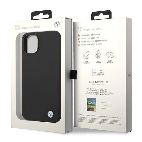 Case BMW BMHCP14MSILBK iPhone 14 Plus 6.7" black/black Silicone Metal Logoeng