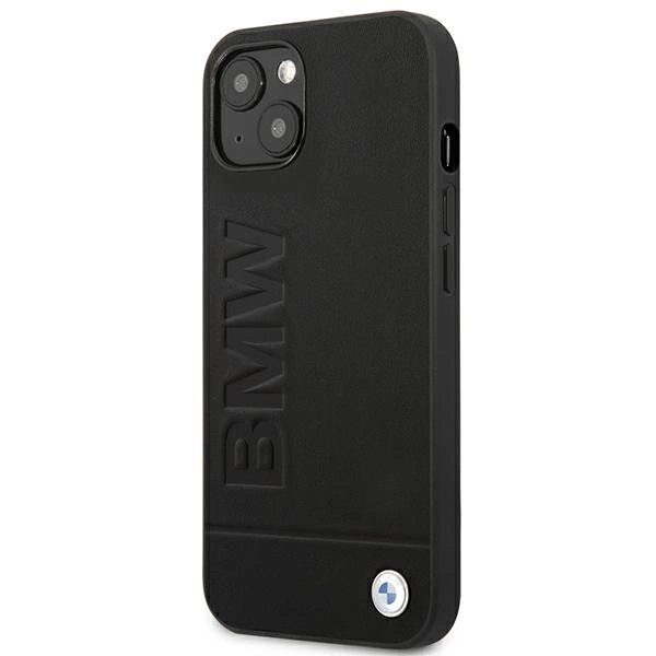 Case BMW BMHCP14MSLLBK iPhone 14 Plus 6.7 "black / black Leather Stampeng