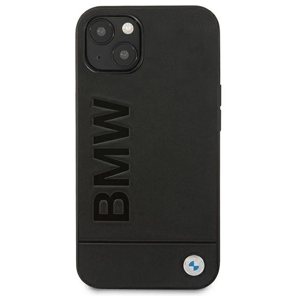 Case BMW BMHCP14MSLLBK iPhone 14 Plus 6.7 "black / black Leather Stampeng