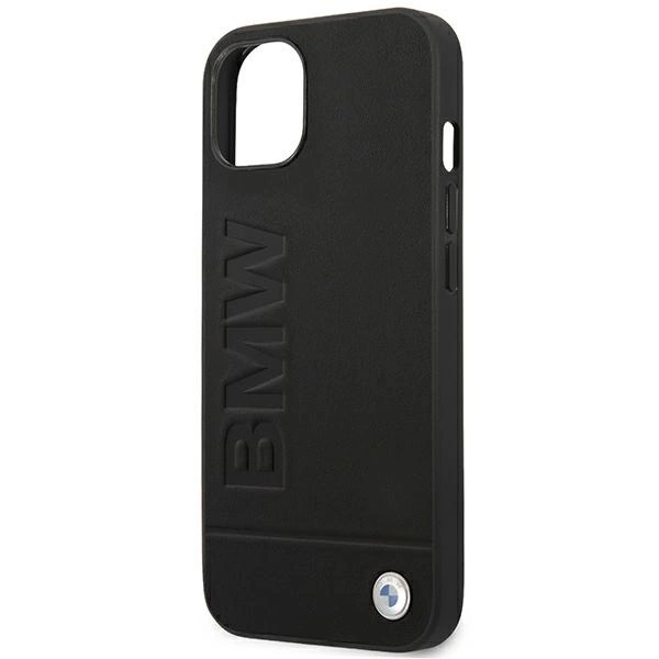 Case BMW BMHCP14MSLLBK iPhone 14 Plus 6.7 "black / black Leather Stampeng