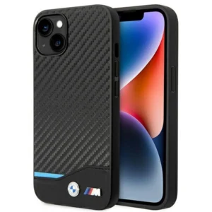 Case BMW BMHCP14S22NBCK iPhone 14 6.1 "black / black Leather Carboneng