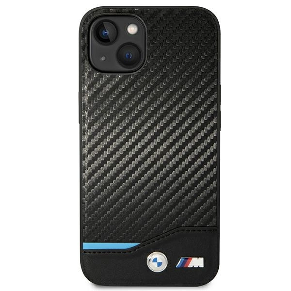 Case BMW BMHCP14S22NBCK iPhone 14 6.1 "black / black Leather Carboneng