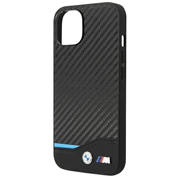 Case BMW BMHCP14S22NBCK iPhone 14 6.1 "black / black Leather Carboneng