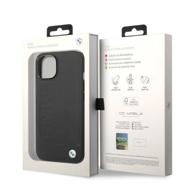 Case BMW BMHMP14MSLLBK iPhone 14 Plus 6.7 "black / black hardcase Signature Logo Imprint Magsafeeng