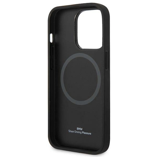 Etui BMW BMHMP14XSLLBK iPhone 14 Pro Max 6,7" czarny/black hardcase Signature Logo Imprint Magsafeeng