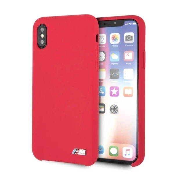 Etui hardcase BMW BMHCPXMSILRE iPhone X /Xs czerwony/red Silicone M Collectioneng