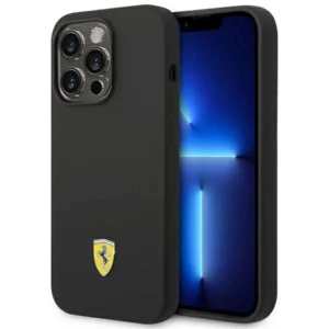 Ferrari FEHCP14LSIBBK iPhone 14 Pro 6.1" black/black hardcase Silicone Metal Logoeng