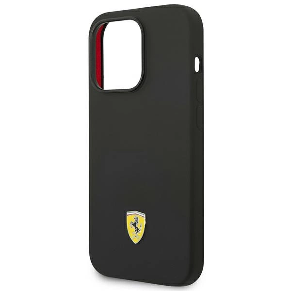 Ferrari FEHCP14LSIBBK iPhone 14 Pro 6.1" black/black hardcase Silicone Metal Logoeng