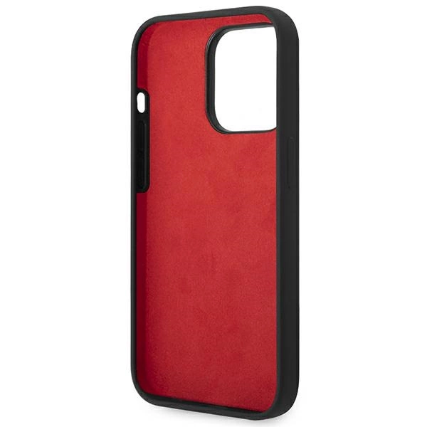 Ferrari FEHCP14LSIBBK iPhone 14 Pro 6.1" black/black hardcase Silicone Metal Logoeng
