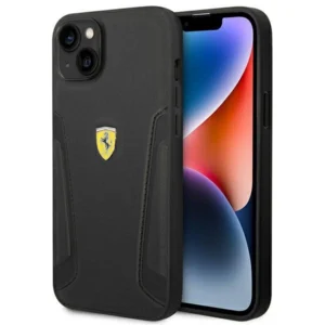 Ferrari FEHCP14MRBUK iPhone 14 Plus 6.7" black/black hardcase Leather Stamp Sideseng