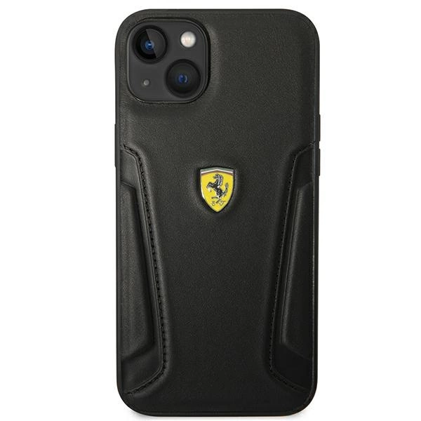 Ferrari FEHCP14MRBUK iPhone 14 Plus 6.7" black/black hardcase Leather Stamp Sideseng