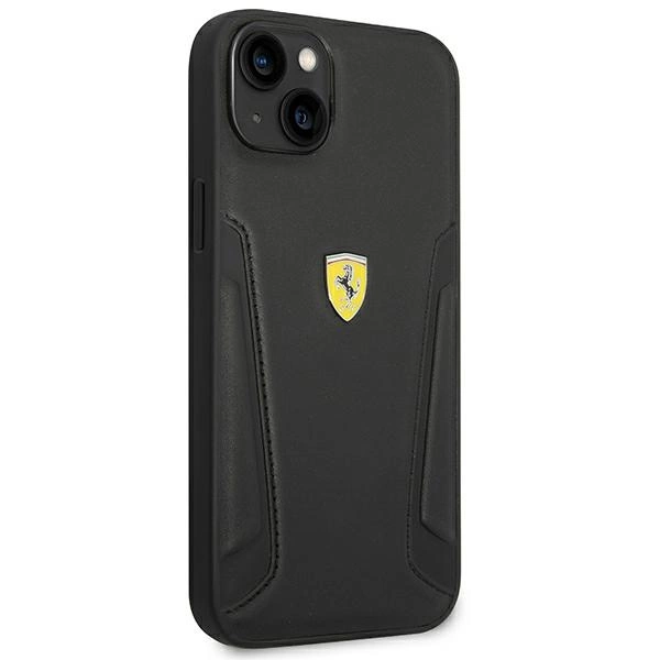 Ferrari FEHCP14MRBUK iPhone 14 Plus 6.7" black/black hardcase Leather Stamp Sideseng