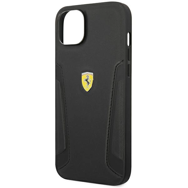 Ferrari FEHCP14MRBUK iPhone 14 Plus 6.7" black/black hardcase Leather Stamp Sideseng