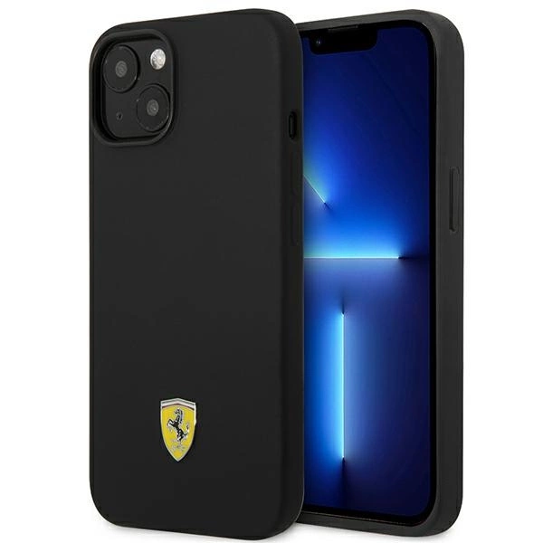 Ferrari FEHCP14SSIBBK iPhone 14 6.1" black/black hardcase Silicone Metal Logoeng