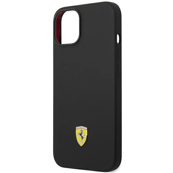 Ferrari FEHCP14SSIBBK iPhone 14 6.1" black/black hardcase Silicone Metal Logoeng