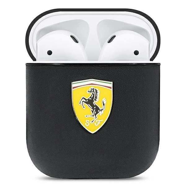 Ferrari FESA2LEBK AirPods cover black/black On Track Leathereng