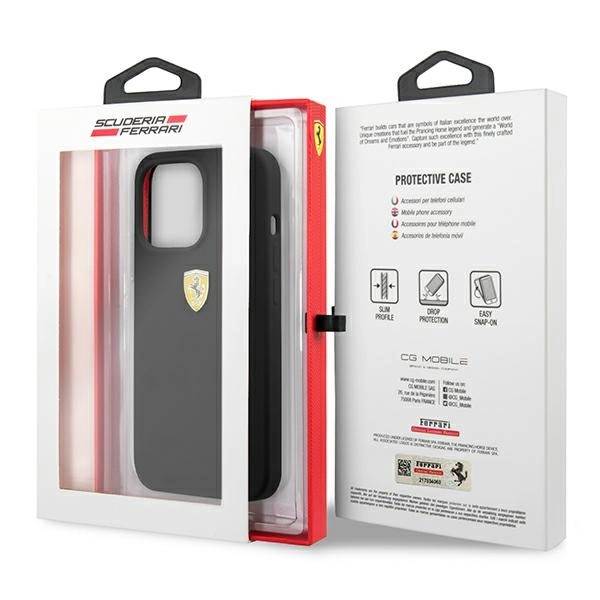Ferrari FESSIHCP13LBK iPhone 13 Pro / 13 6.1" black/black hardcase Siliconeeng
