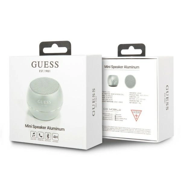 Guess Bluetooth speaker GUWSALGEG Speaker mini gray / grayeng