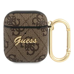 Guess GUA24GSMW AirPods cover brown / brown 4G Script Metal Collectioneng