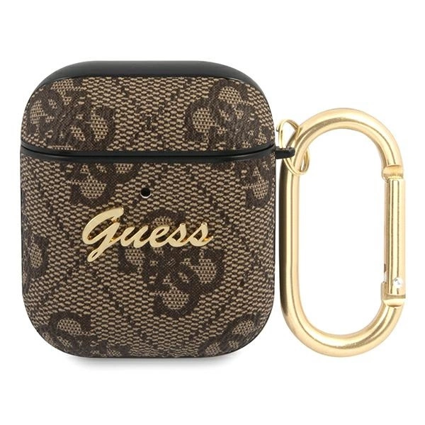 Guess GUA24GSMW AirPods cover brown / brown 4G Script Metal Collectioneng