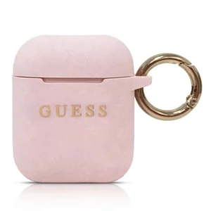 Guess GUACCSILGLLP AirPods cover light pink / pink Silicone Glittereng