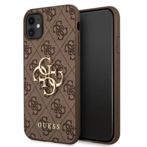 Guess case for iPhone 11 / XR from the 4G Big Metal Logo series - browneng