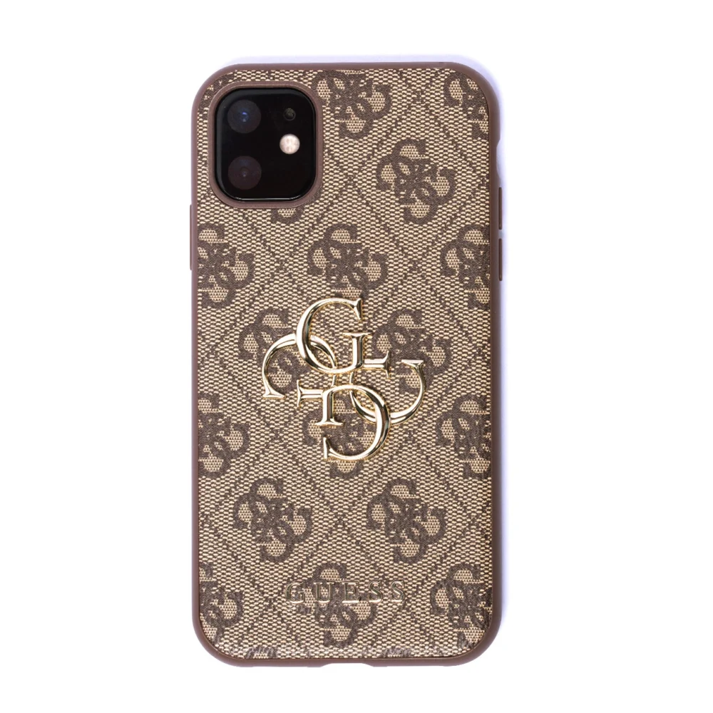 Guess case for iPhone 11 / XR from the 4G Big Metal Logo series - browneng