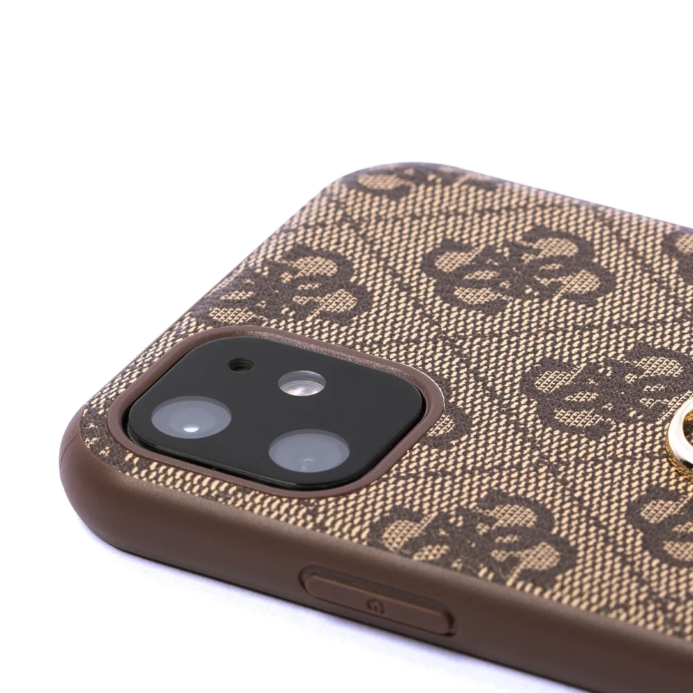 Guess case for iPhone 11 / XR from the 4G Big Metal Logo series - browneng