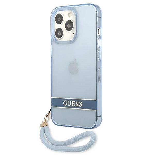 Guess GUHCP13LHTSGSB iPhone 13 Pro / 13 6,1 "blue / blue hardcase Translucent Stapeng
