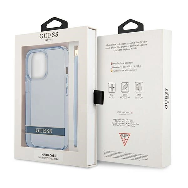 Guess GUHCP13LHTSGSB iPhone 13 Pro / 13 6,1 "blue / blue hardcase Translucent Stapeng