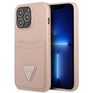 Guess GUHCP13LPSATPP iPhone 13 Pro / 13 6.1 "pink / pink hardcase SaffianoTriangle Logo Cardsloteng